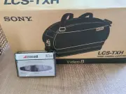 NEW SEALED Sony LCS-TXH Handycam Leather like Carrying Case Camcorder Bag +tape