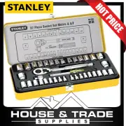 Stanley Socket Set 37 Piece 1/4" & 3/8" Drive Metric A/F 89-518