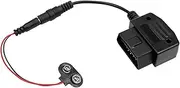 OBD II Connector Memory Saver for Car Battery Replacement/Short Disconnect/Settings Storage, for All Vehicles with 16 Pin OBD2 Adapter, 9V Battery Powered