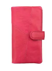 PRIMEHIDE Crumble Large Leather Purse - 6503 Rhubarb