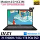 《MSI 微星》Modern 15 H C13M-093TW(15.6吋FHD/i9-13900H/16G/1TB PCIe SSD/Win11/二年保)