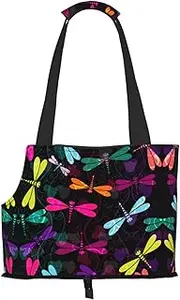 Cute Dragonfly Pet Portable Foldable Shoulder Bag, Dog and Cat Carrying Bag, Suitable for Subway Shopping, Etc.