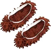 1/2 Pair Lazy Mop Slipper Floor Polishing Cleaning Sock Shoe Mopping Slipper Cover - Chenille Mop Slippers