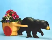 Blow Mold 1995 Polar Bear Don Featherstone & Cart Planter Union Products Vintage