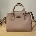 二手 正品 MICHAEL KORS MK 防刮皮革 斜背 手提 兩用包 粉色