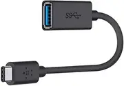 Belkin 3.0 USB-C to USB-A Adapter USB-C Adapter, Black