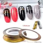 Silver Nail Art Striping Line Nail Sticker Foil Tape Stickers DIY Manicure