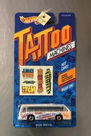 1992 HOT WHEELS TATOO MACHINES BUS BOYS # 3502 1/64 SCALE SEE PICS & DESCRIPTION