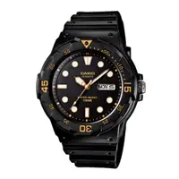 在飛比找PChome24h購物優惠-CASIO潛水風DIVER LOOK指針錶-黃刻度