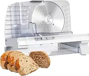 Advwin Electric Meat Slicer, 200W Electric Slicing Machine with Two Premium Stainless Steel Blades, 0-20mm Adjustable Thickness Upgraded Meat Slicer, Cheese Vegetables Fruit Bread Food Slicer | 6.8"