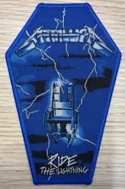 Metallica RIDE THE LIGHTNING Licensed Woven Patch Sew On Blue Thrash Metal