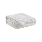 Gosford Queen/King Bed Blanket 100% Cotton White Home Bedding