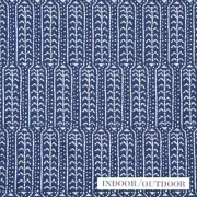Schumacher Geometric Tribal Fabric- Zonda Indoor Outdoor / Indigo 2.90 yds 73762