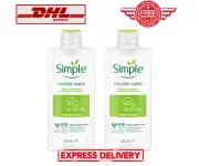 2X 200ML Simple Micellar Cleansing Water Kind To Skin Boost Skin Hydration