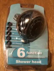SHOWER HEAD by LDR Industries Silver 6 Function NIB