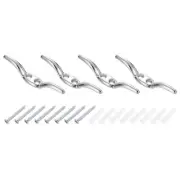 4Pcs 65x10mm Blind Cord Cleats, Zinc Alloy Safety Rope Cord Cleat Holder, Silver