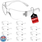 BISON LIFE Safety Glasses, One Size, Clear Protective Polycarbonate Lens, 12
