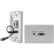 PRO2 PK3307 Straight VGA and 3.5Mm Stereo Suits Clipsal VGA Socket To Socket Connector For Use With