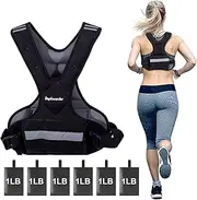 Stepfowarder Weighted Vest for Men and Women, Y-style Weight Vest Adjustable 4 to 10lbs with Reflective Stripes, Upgrade Strength Training Vest Suitable for Running, Body Workout, Jogging, Walking