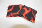 Microwave Rice Bag Hand Warmers Reusable Set of 2 Flames Fleece