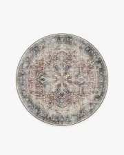 185' Round | Machine Washable Runner Rug | Kid & Pet Friendly | Indoor Rug | Kamran Royal Blue Rug | Ruggable