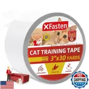 XFasten Anti-Scratch Cat Training Tape, 3-Inches x 30-Yards - Door, Couch, Fu