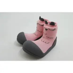 韓國 Attipas 快樂腳襪型學步鞋-粉色貓頭鷹【麗兒采家】
