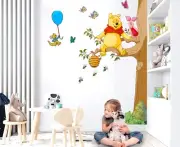 Baby Winnie The Pooh Winnie and Friends Balloon Wall Nursery Wall Decal sticker