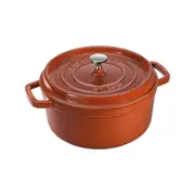 Staub 28cm Cast Iron Round Cocotte Pot W/ Lid - Cinnamon