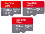 SanDisk Ultra MicroSD Memory Card Class 10 TF UHS-I 128GB 256GB 512GB w/Adapter
