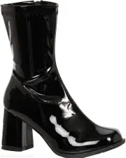 Black Womens Go Go Ankle Boots