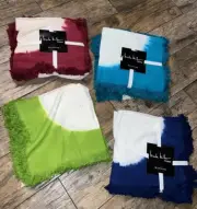 Lot Of 22 Nicole Miller Home Napkins 100% Cotton Aqua Green Bright