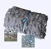 Camouflage Net Military, 4x8/5x10m Gray Camo Net Roll, Lightweight Sunshade Net Cover, Outdoor Reinforced Camouflage Netting for Hunting/Patio Sunscreen/Camouflage Decoration,9x9m