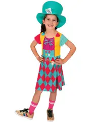 Classic Mad Hatter Girls Alice In Wonderland Costume
