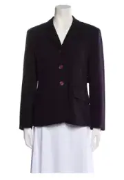 Bob Mackie Designer Jacket Blazer Purple Size Large 12-14 Excellent Condition
