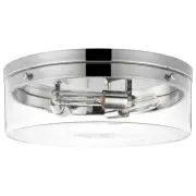 Nuvo Lighting 60/7538 Intersection 2 Light 17"W Flush Mount Drum - Nickel