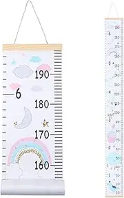 Heyu-Lotus Kids Height Chart, 200X20CM Wall Hanging Growth Chart Removable Canvas and Wood Measuring Ruler for Baby Boys Girls Children Bedroom Decoration(Unicorn 2)
