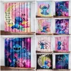 Lilo Stitch 3D Print Curtains Ring Top Eyelet Bedroom Curtain Kids Gift