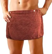 Extensive Scope of Microfiber Swimming Towel Wrap for Beach Pool and Gym Convenient Snap Closure Polyester Soft, Brown