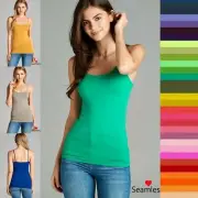 Women's Seamless Cami No Lines Sleek & Soft Stretchy Layering Tank Top 8355