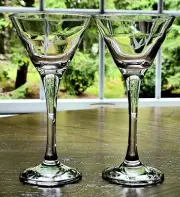 2 NEW 2024 LIMITED EDITION TRIPLE GEESE LOGO GREY GOOSE VODKA MARTINI GLASSES