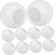 LIGIGWASH Led Bulb Covers 10pcs Half Globe Plastic Lampshades Replacement Lamp Shades for Hotels