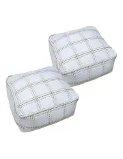 [SOGA] 2X 40cm Pouf Soft Polyester Fiber Pillow in White