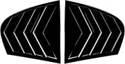 Compatible for BMW 5 Series E60 2004-2010 Car Rear Window Shutter Cover Trim Window Louver Side Vent Trim Auto Accessories Glossy Black(Glossy Black)