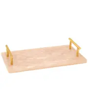 Tiramisu Ivory/Pink Resin Serving Board With Handles