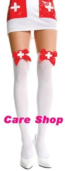 Music Legs紅十字party派對護士大腿襪長統襪角色扮演Cosplay