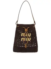 Miu Miu Raffia Shoulder Bag