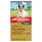 Advantix for Puppies and Small Dogs Under 4kg Green Kills Fleas and Ticks 3 pack