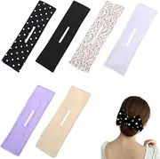6 Pieces Multicolor Hair Bun Maker, Donut Hair Bun Maker, Reusable Bun for Hair, Lazy Hair Curler and Twist Hair Tool, Flexible Reusable French Hairstyle Clip, Fashion Hair Accessories for Ladies, Girls