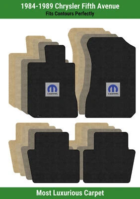 Lloyd Luxe Front & Rear Mats for '84-89 Chrysler Fifth Avenue w/Blue M-Mopar (for: Chrysler)